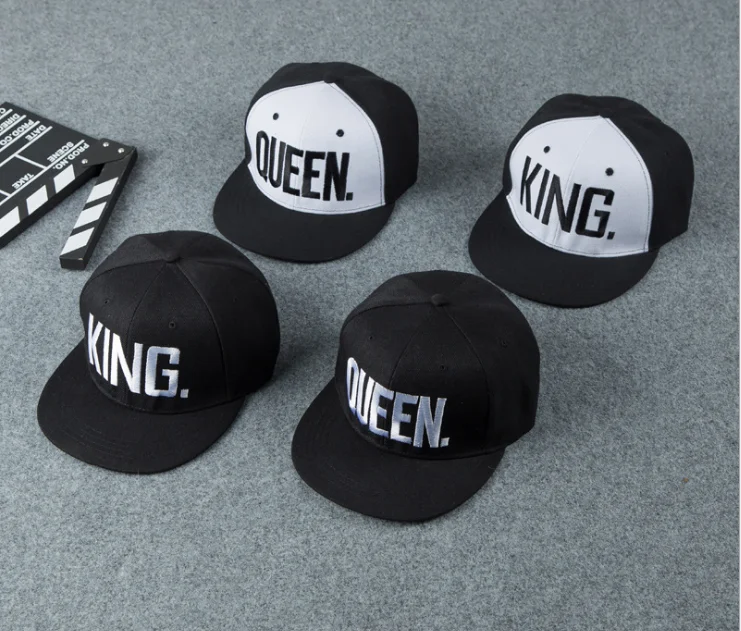 

KING QUEEN Baseball Cap Snapback Men Women Visor Caps dad Bone White Black Couple Lover Hip Hop Sport Gorras Casquette Hats
