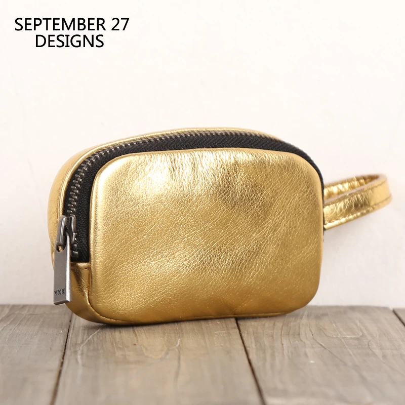 Новинка модный женский кошелек для ключей на молнии кожаный чехол ручной работы