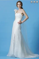 free shipping 2016 designer bridal gown brides white long dress one shoulder tulle plus size sweetheart elegant wedding dresses