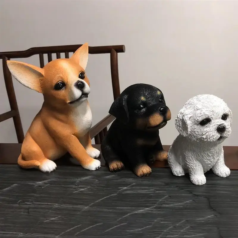 

Pug Dog Resin Figurines Home Decor Dog Puppy Animal Statue Ornament Dog Figurine Decoration Garden Home Decor Puppy Ornament