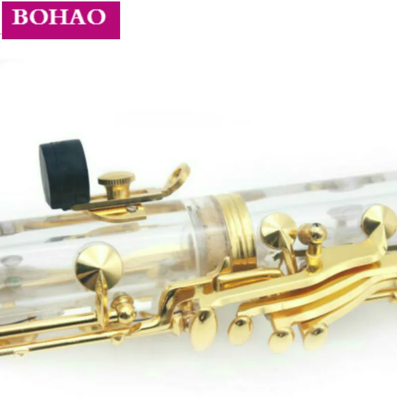 Акриловый прозрачный кларнет в B без каблука позолоченные Ключи.|Кларнет| |