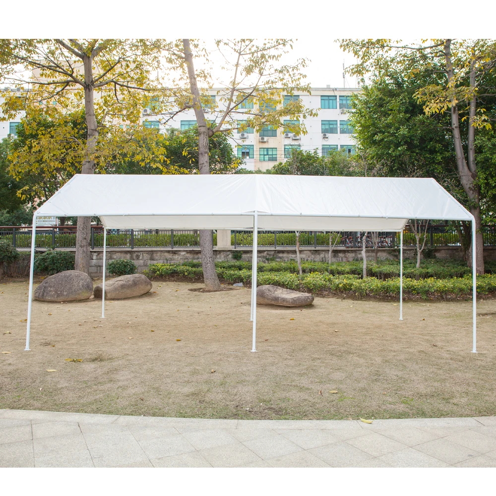 

3x6m Carport Car Canopy Versatile Shelter Car Shed with 6 Foot Tubes Car Tent Awning Sun Shade Waterproof Garden Car Camping