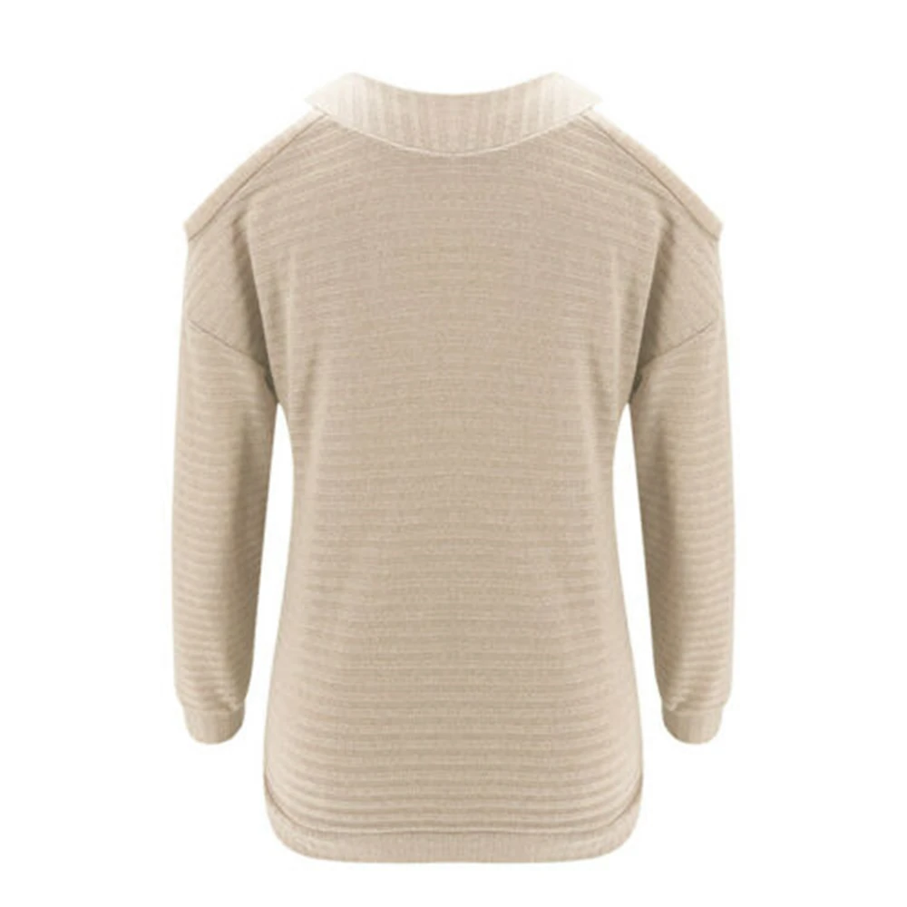Модные женские осенние пуловеры с открытыми плечами свитер длинным рукавом
