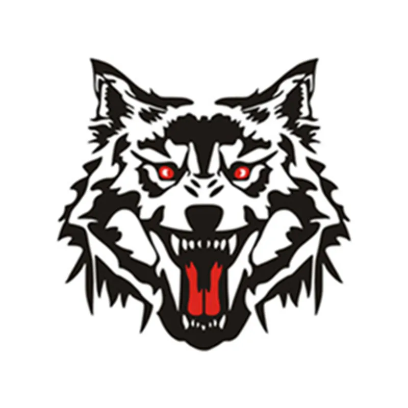 Автомобильный Стайлинг животных тотемные наклейки Свирепый волк голова 3d