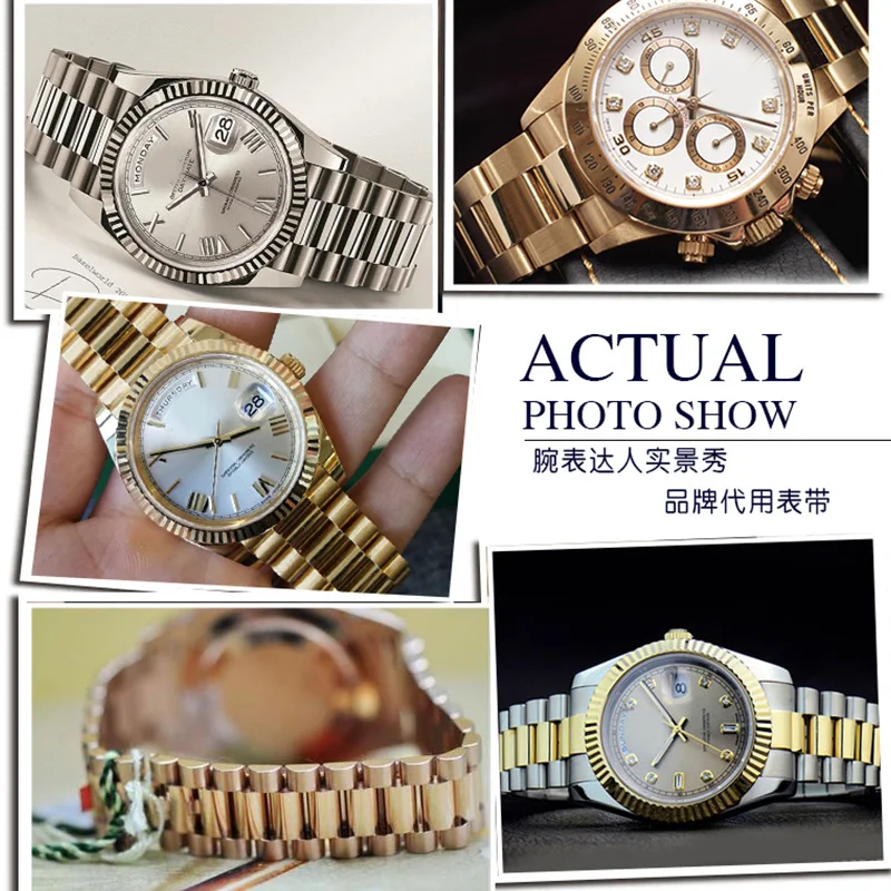 Ремешок металлический для часов Rolex DATEJUST складной браслет из нержавеющей стали