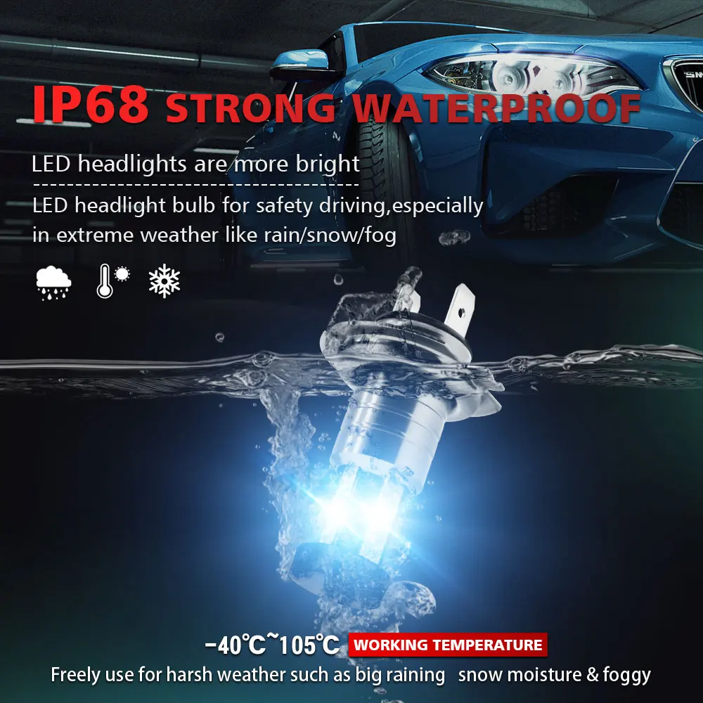 SPEVERT MAX 110W 30000LM H7 светодиодный Canbus фар комплект HXP 5050SMD чип Автомобильные фары лампы