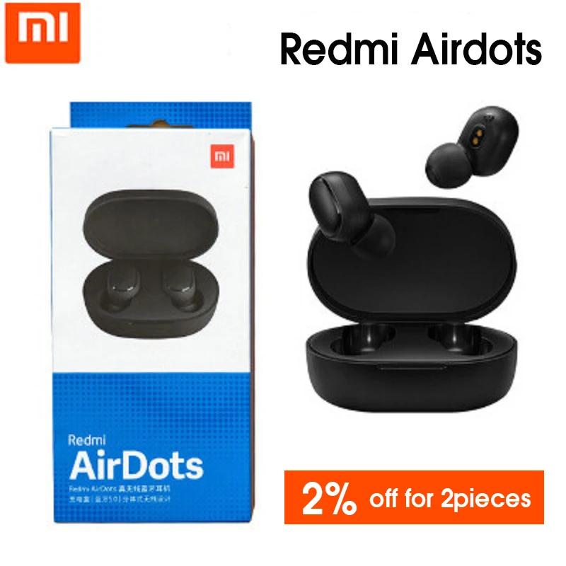 Xiaomi Redmi Airdots беспроводные наушники Голосовое управление TWS 5,0 Bluetooth наушники оригинальные Xiaomi наушники Контрольный динамик