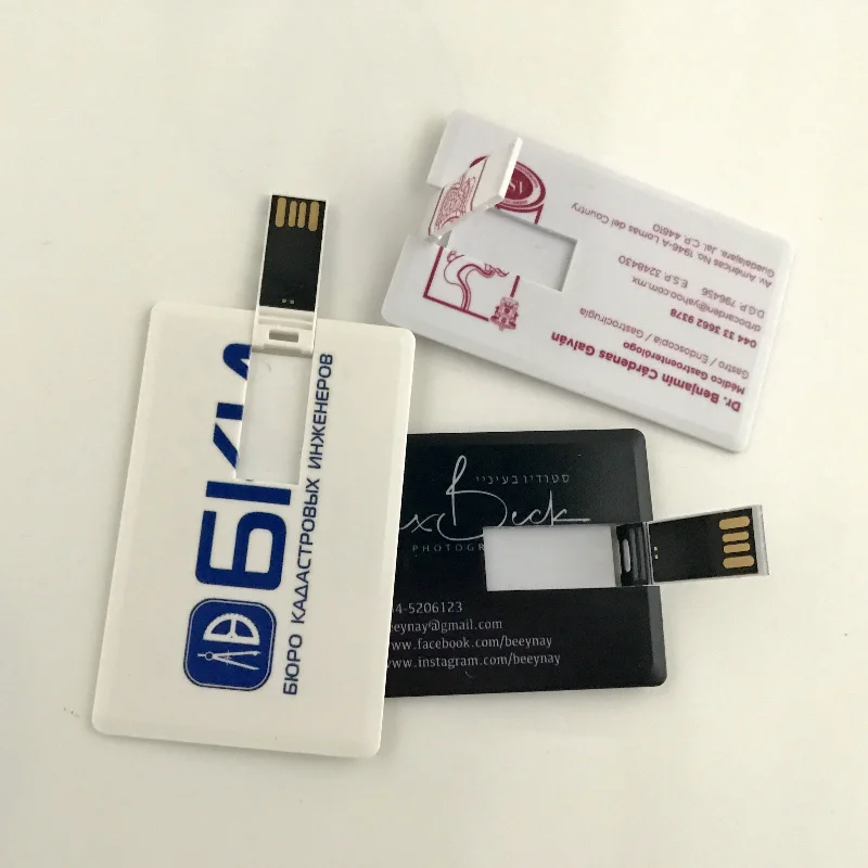 USB-флеш-накопитель для кредитной карты на заказ пластиковый флэш-диск в форме