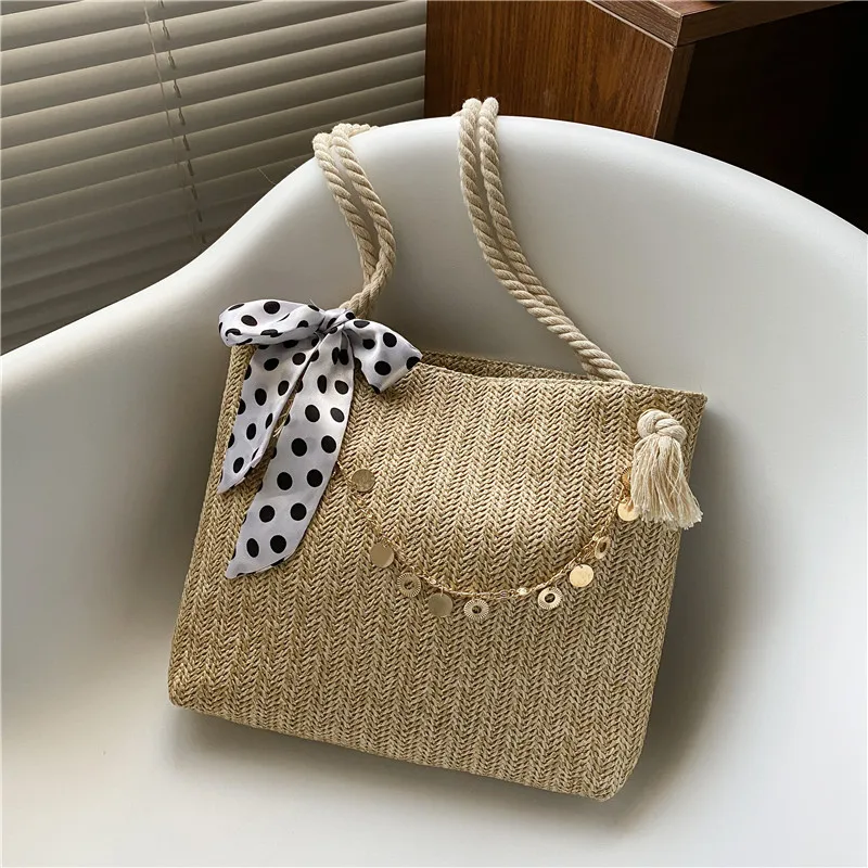 

Large-capacity Shoulder Bag Net Celebrity Woven Tote Bag Popular Straw Woven Bag Female 2021 Summer New Trendy Fashion Clutchbag