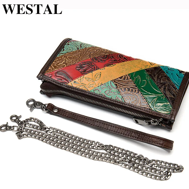 Женский кошелек WESTAL/женский клатч из натуральной кожи, винтажные женские кошельки, кошелек для женщин, держатель для монет, сумки для денег