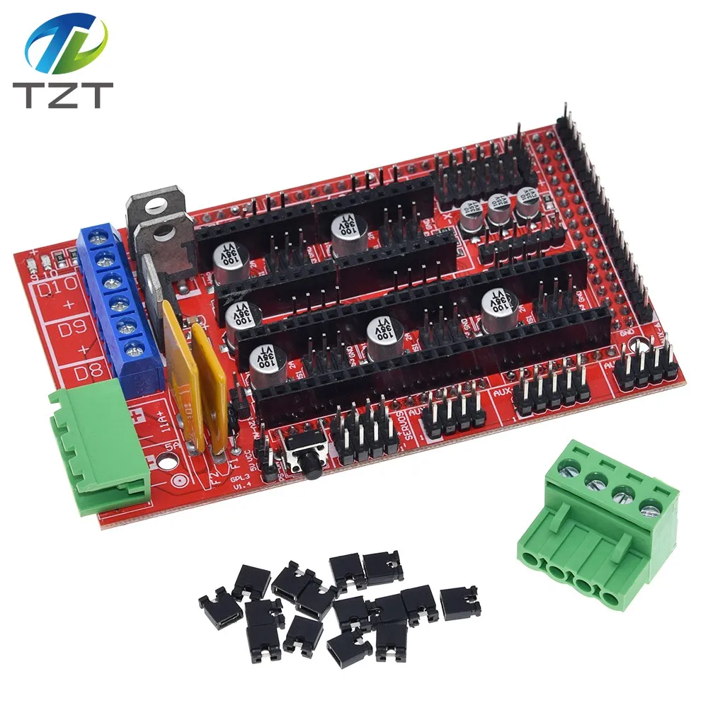 TZT RAMPS 1 4 панель управления 3d-принтером Reprap MendelPrusa для Arduino | Электронные компоненты