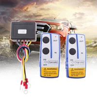 12v car wireless winch electric remote control with manual transmitter set truck atv suv truck vehicle trailer kit for jeep