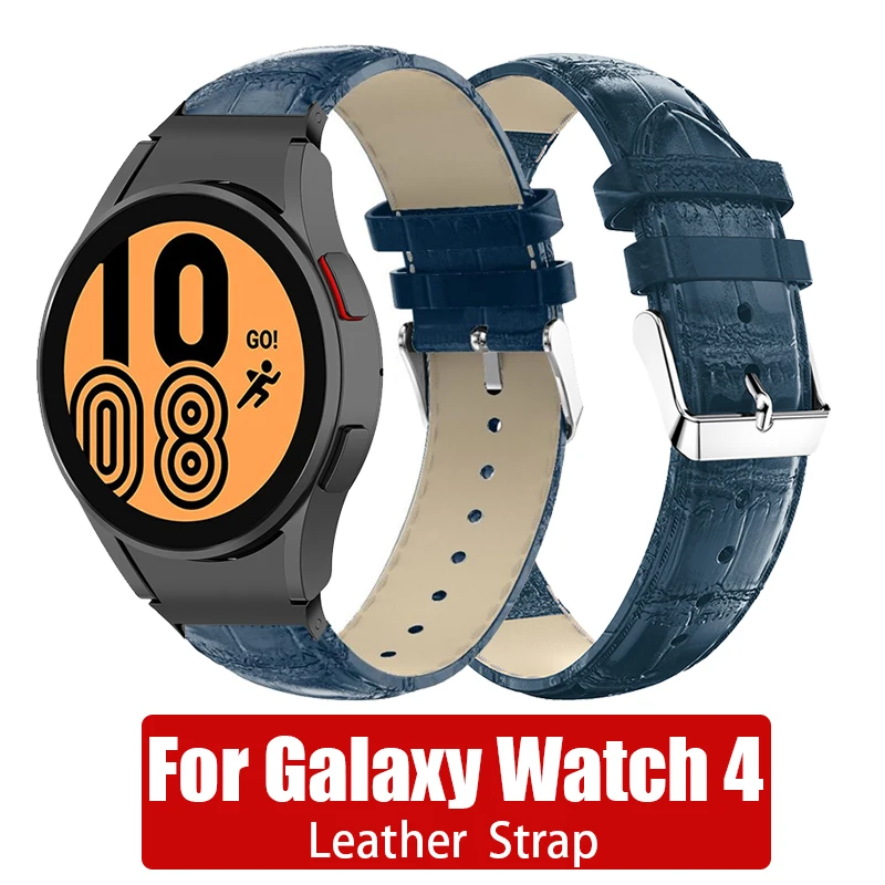 

Ремешок кожаный для Samsung Galaxy Watch 4 44 мм 40 мм/Galaxy Watch 4 Classic 46 мм 42 мм