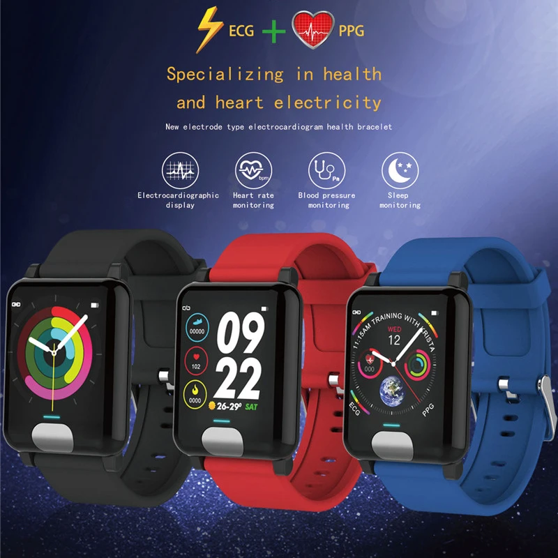 MAFAM E04 ECG смарт браслет PPG Браслет фитнес кровяное давление пульсометр калории