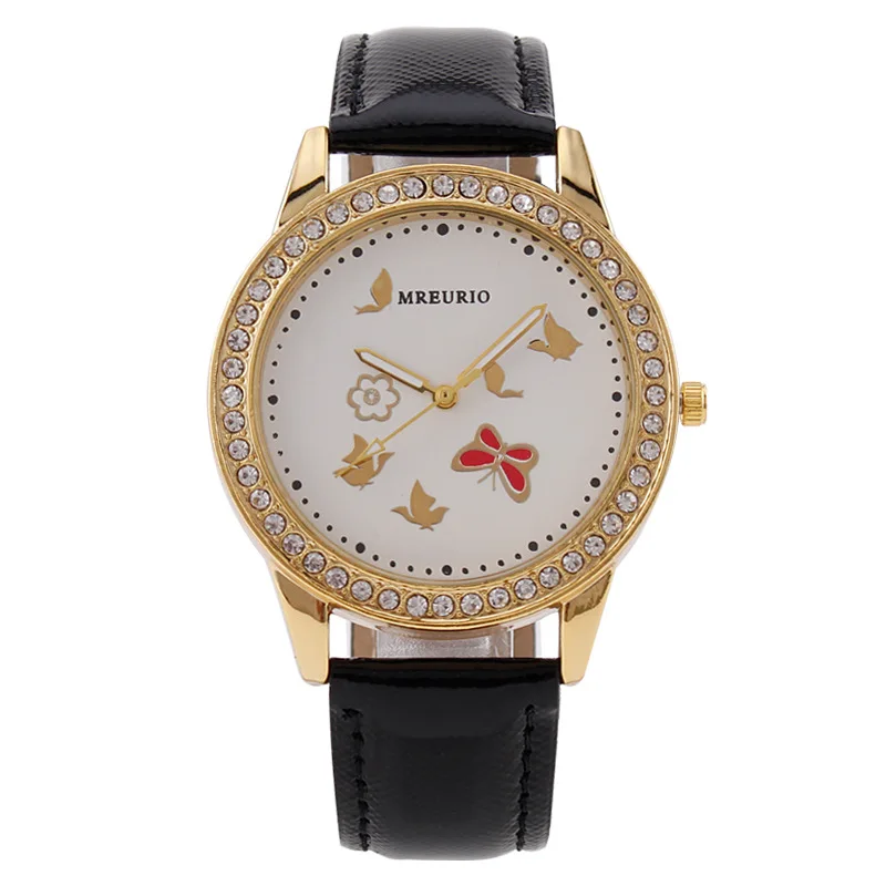 

Fashion Men Quartz Wristwatches Diamond Butterfly Watches Ladies Quartz Watch Golden Women Quartz Watches Zegarek Damski Relogio