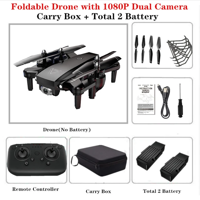 Black 1080P 2B Bag 4K L103 радиоуправляемые вертолеты камера Wifi Fpv Дрон Gps Дрон удержание высоты 2,4g оптическое положение потока Дрон камера радиоуправляемые игрушки для детей - Цвет: Black 1080P 2B Bag