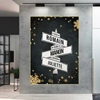 Рождественский подарок на заказ с 2-5 именамидатами, холст, живопись, имя, член семьи, знак, печать, плакаты, домашний декор