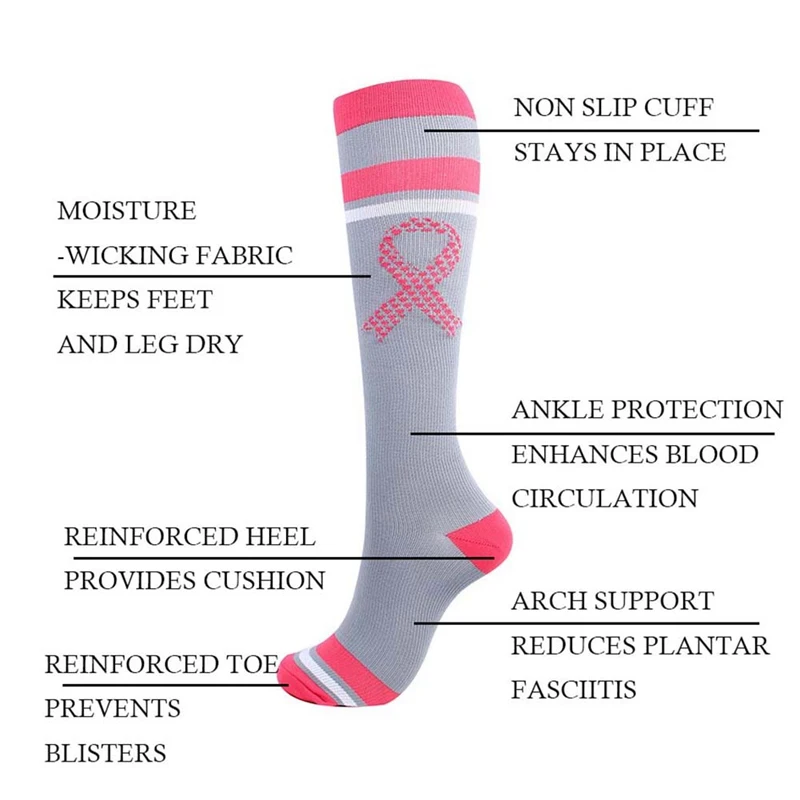 

Compression Socks Men Women pNylon Outdoor Sports High Long Tube Stockings Running Socks Colorful Marathon socks2