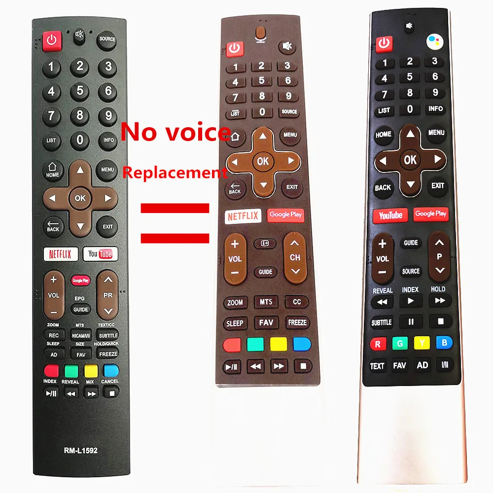 RM-L1592 универсальный пульт дистанционного управления для Skyworth Android Smart TV с Netflix YouTube