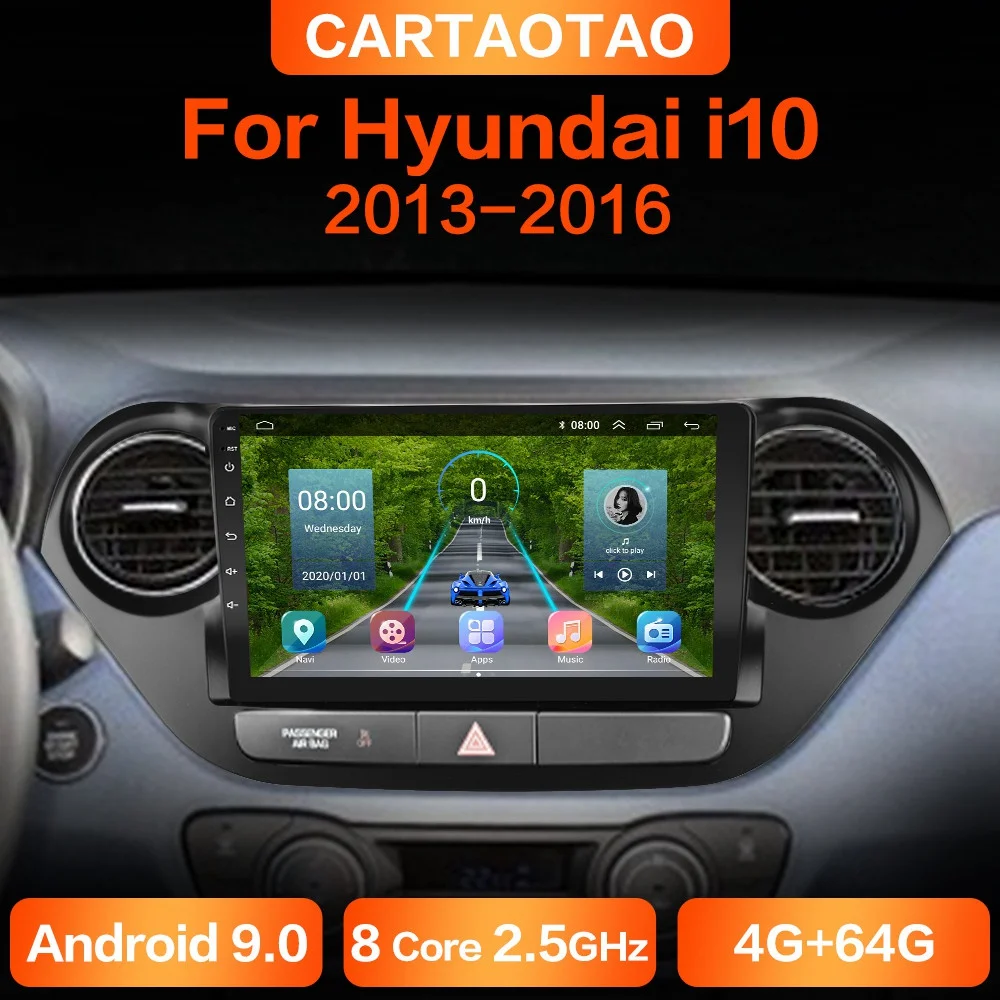Автомагнитола 4 Гб + 64 DSP Android 9 0 GPS RDS мультимедийный плеер для Hyundai Grand i10 2013 2014 2016 2din