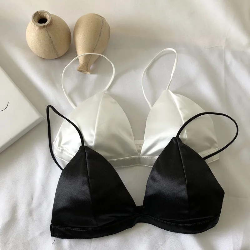 

2021new Tube Top French Style Small Breast Underwired Beauty Back Spaghetti Strap Underwear Sexy Triangle Cup Women's Bra
