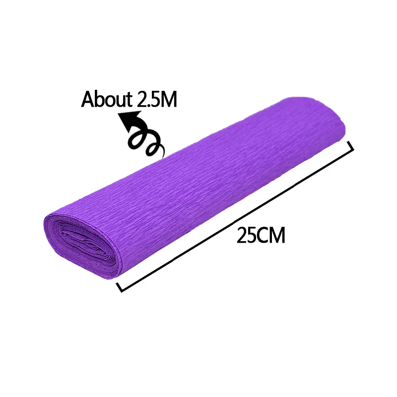 250*25cm 250*50cm 250*15cm 250*10cm Crepe Paper Roll Origami Crinkled DIY Flower Gift Wrapping Scrapbooking Material | Дом и сад