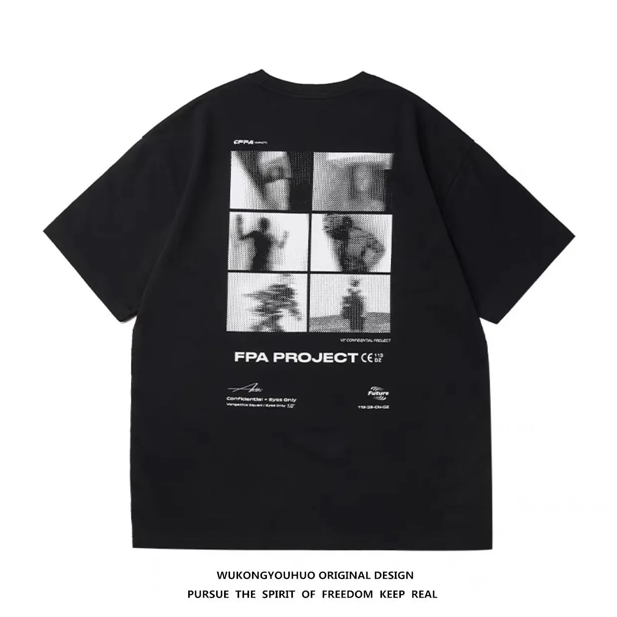 

Футболка мужская с коротким рукавом и надписью, Модный хлопковый топ с воротником-стойкой, свободного покроя, в национальном стиле, для мужч...