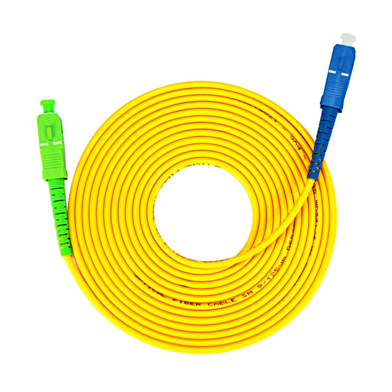 

50PCS SC APC Fiber Optic Patch Cord Cable 1/2/3M Jumper Single Mode Simplex 3.0mm Optical Fibra FTTH