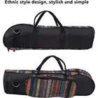 Портативная Сумка-труба в этническом стиле, водонепроницаемая, на молнии из ткани Оксфорд, с хлопковой сумкой, мягкая сумка-труба с карманом, Двойная Передняя, H S7E2