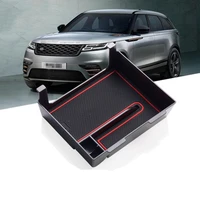 car armrest storage box for velar interior armrest storage organizer tray with anti slip mat glove pallet accessories