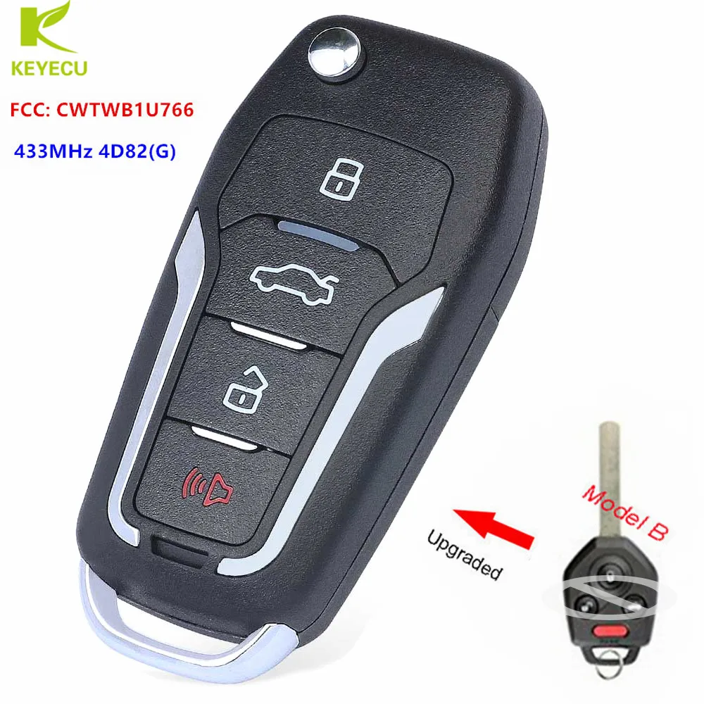KEYECU 4B обновленный раскладной дистанционный ключ 433 мгц 4D82 для Subaru Forester Impreza WRX