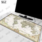 Игровой коврик для мыши XGZ, большой игровой коврик с картой мира, коврик для ноутбука с застежкой по краю, для офисного стола, игровой коврик с поверхностью для отдыха
