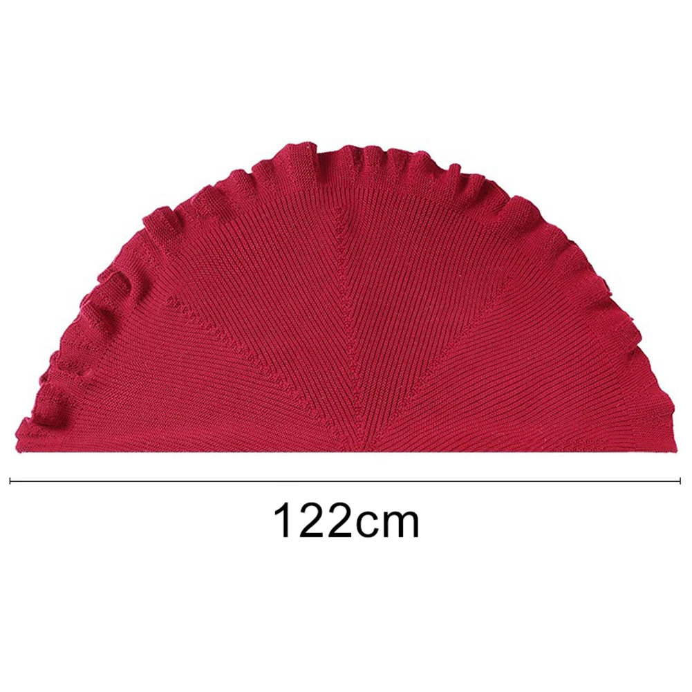 

122cm Round Acrylic Christmas Tree Skirt Holiday Festival Party Decor Carpet Mat