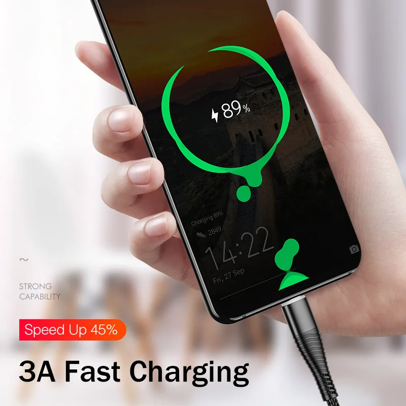 YKZ по 3 предмета в комплекте USB Type C Usb кабель для передачи данных с функцией быстрой