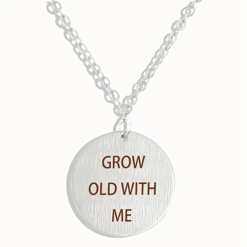 Ожерелье Дружбы &quotGrow Old with Me&quot Лучшие друзья с гравировкой букв подвеска на