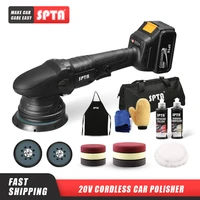 spta 21v cordless car polisher 15mm orbit 3000 5000rpm variable speed polishing machine with 2 4000ahm battery for car plishing