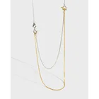 Оригинальный воротник-чокер из серебра S925 пробы, простой дизайн, пряжка sense OT, контрастный цвет, Двойная Текстура ключицы