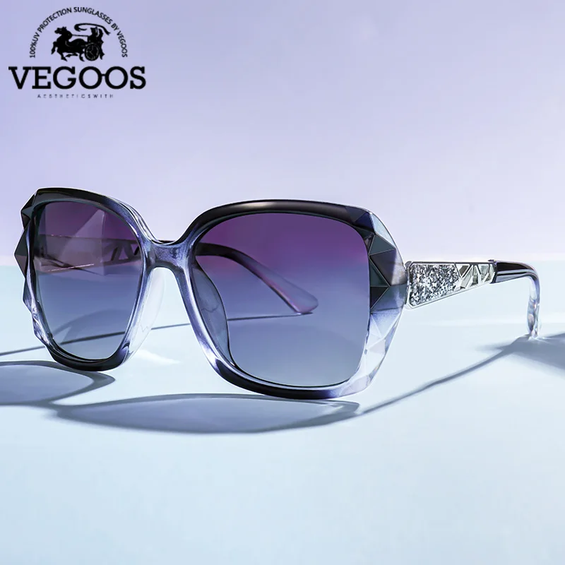 Очки солнцезащитные VEGOOS женские большие поляризационные UV400 пляжные солнечные