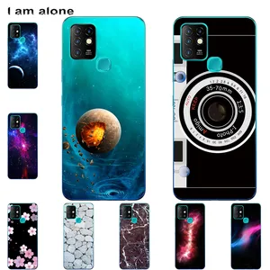i am alone phone case for infinix hot 10 10 lite 2020 mobile cover cute fashion cartoon painted shell bag free global shipping