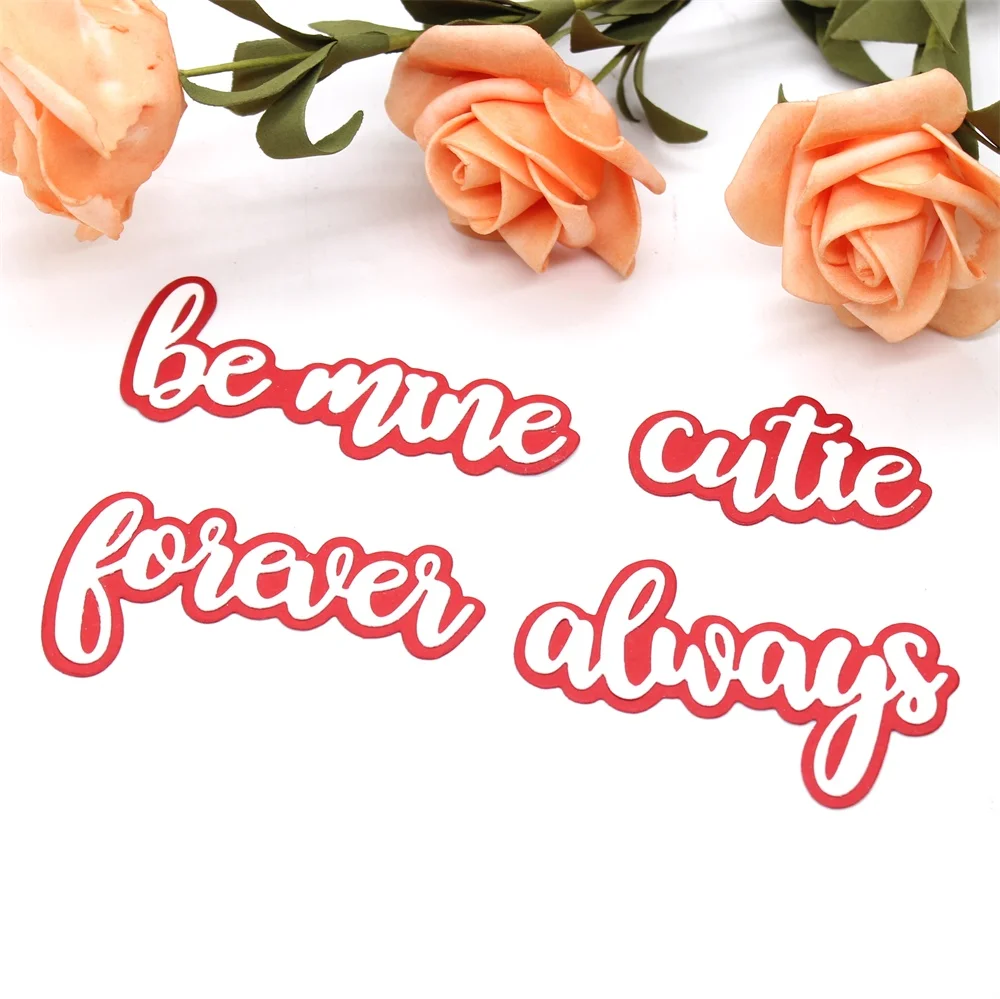 

KSCRAFT Валентина слова металлический Трафаретный вырубной штамп Трафареты набор «сделай сам» для Скрапбукинг декоративное тиснение "сделай ...