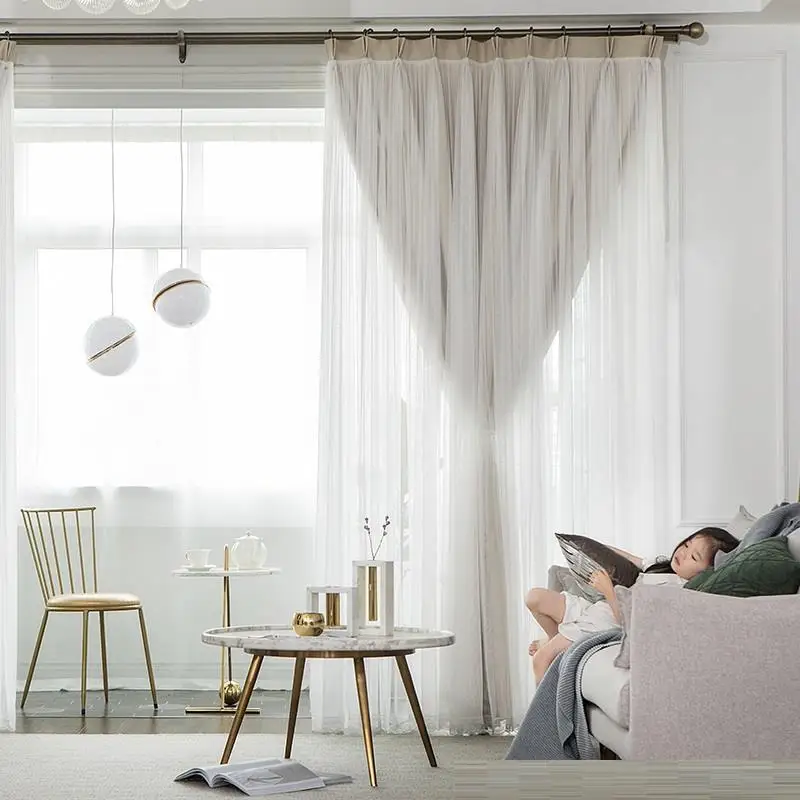 Европейская кухня Rideau Блэкаут Firanki Na Okno Gardinen салон Visillos De Rideaux Роскошные Cortinas для