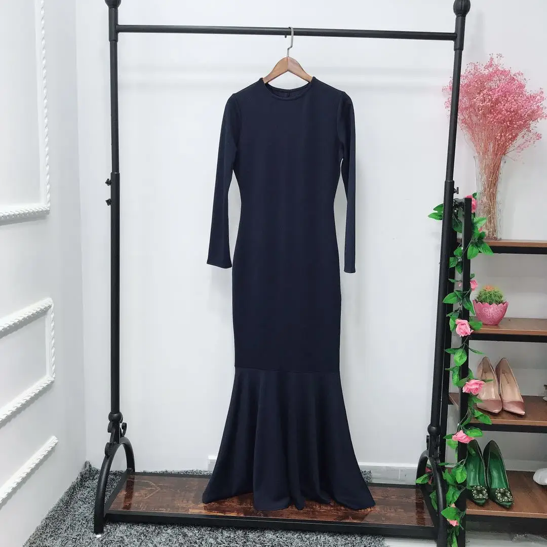 2019 Muslim Dubai Turkish Style Fashion Fishtail Dress Slim Abayas Long Sleeve Islamic Clothing For Women | Тематическая одежда и