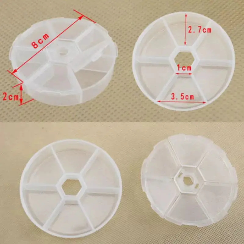 6 сетки Портативный пластиковые мини ящик для хранения ванной комнаты ювелирные изделия из бисера винт