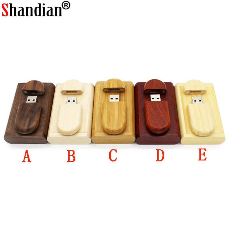 USB флеш накопитель SHANDIAN деревянный в подарочной коробке 64/32/16 ГБ|custom wooden usb|wooden usbbox