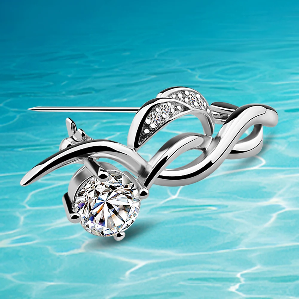 Женская Брошь на воротник рубашки с цирконом | Украшения и аксессуары