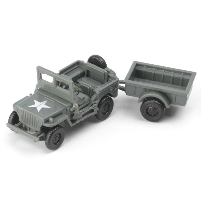 

1/72 4D Puzzle Allied Willis Jeep Assemble M3A1 Sd.Kfz.251 SD.KFZ.7/2 Military Model WWII Education Decoration Toy Gifts