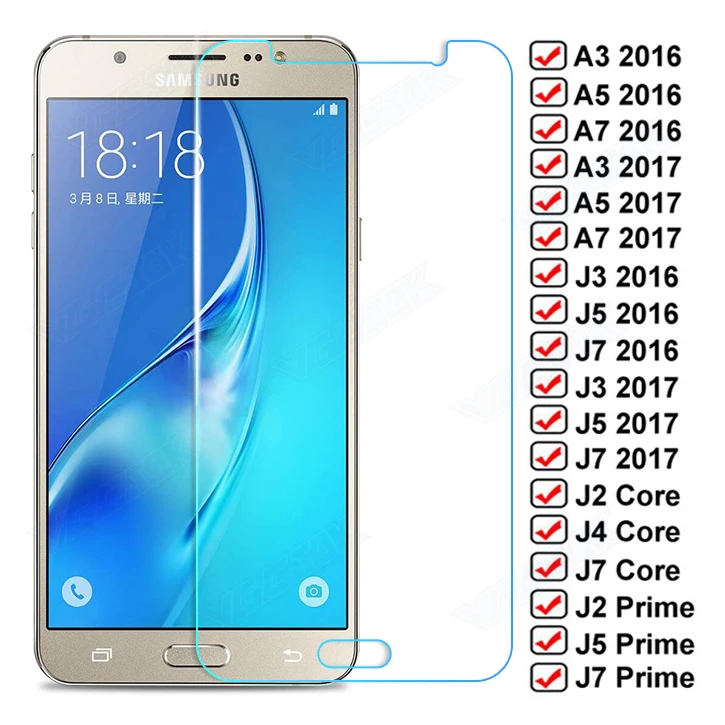 

9D Tempered Glass For Samsung Galaxy J2 J4 Core J5 J7 Prime Protective Glass Film A3 A5 A7 J3 J5 J7 Screen Protector