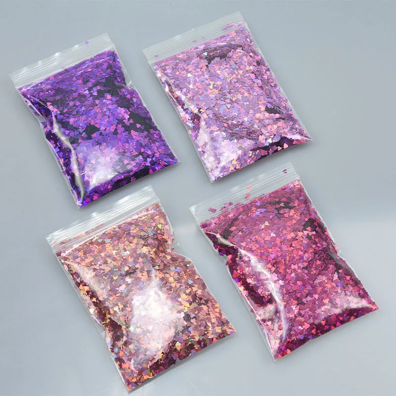 

50g/bag Nail Glitter Sequins Heart-Shaped 12-Colors Shinning Paillettes Handmade Nail Art Decorations Ultrathin Manicure* Flakes