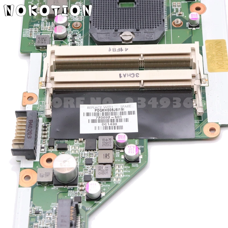 Материнская плата NOKOTION 720692-501 720692-001 для ноутбука hp Pavilion 15-E 17-E DA0R75MB6C0 Socket fs1 DDR3 1 Гб видеокарта