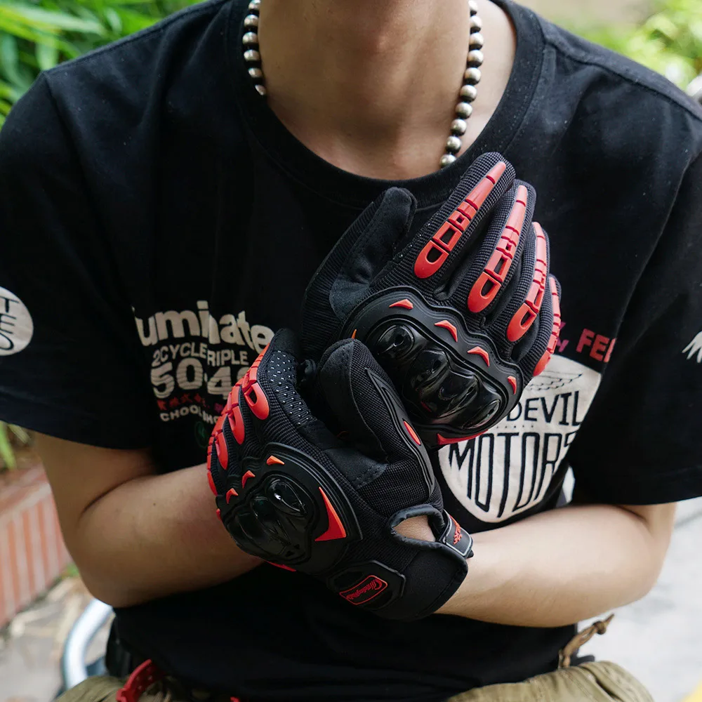 

Touch Screen Motorcycle Gloves Motocross Tactical Protective Gears Moto Biker Racing Hard Knuckle Full Finger Bicycle Glove Men